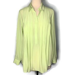 Mela Purdie Mache Duo Pleat Pullover Shirt In Citrine Lightweight Blouse Size  S